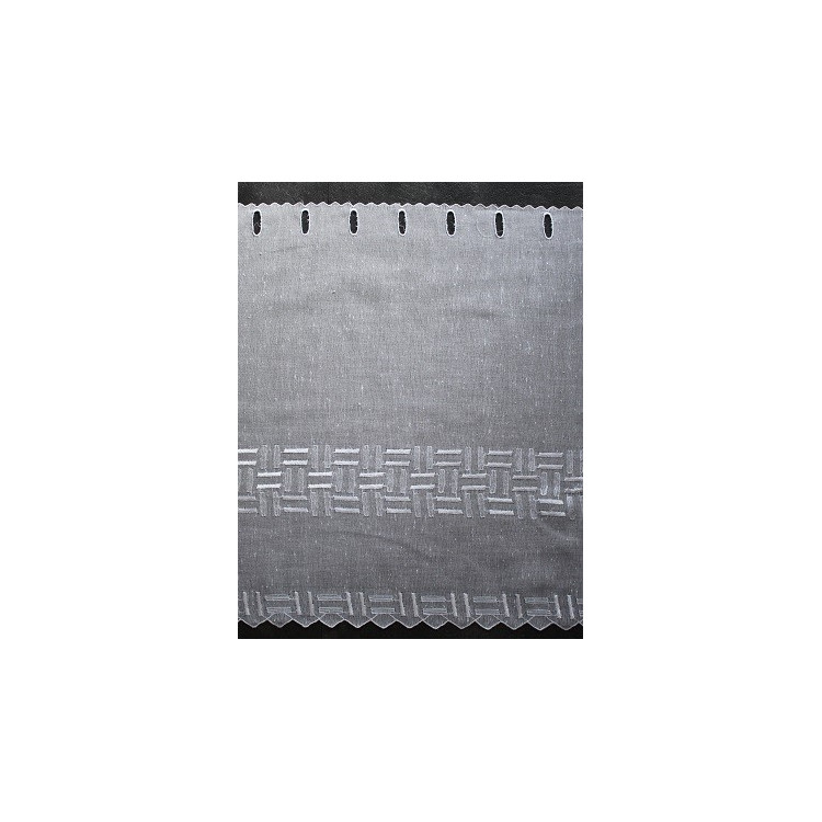 Valletje nr.563 hoogte 46cm wit linnenlook / valletjes gordijnen