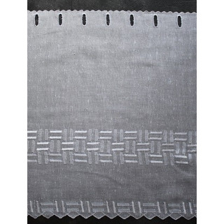 Valletje nr.563 hoogte 46cm wit linnenlook / valletjes gordijnen