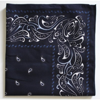 Boeren zakdoeken blauw ca. 61x63cm