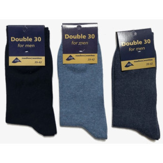 Double 30 sokken blauw