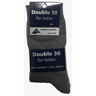 Double 30 for ladies grijze tinten damessokken