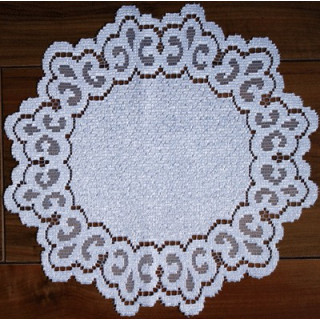 Kanten kleedje wit diameter 30 cm