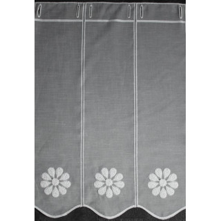 Korte gordijnen | Valletje nr. 187 offwhite 45 cm – Textiel van Jo
