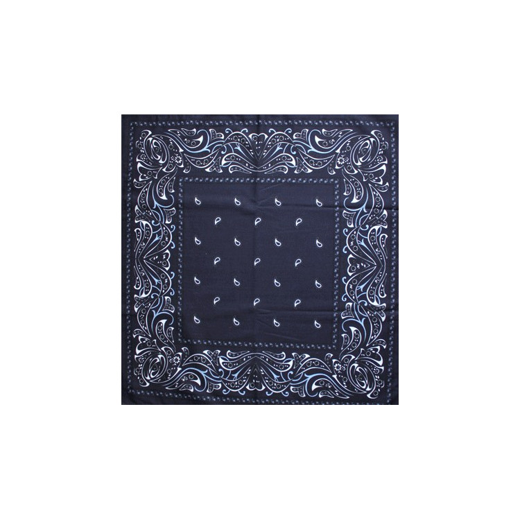 Boeren zakdoeken blauw ca. 61x63cm