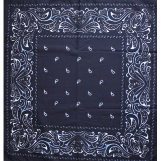 Boeren zakdoeken blauw ca. 61x63cm