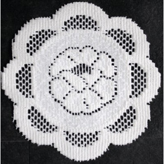 Kanten kleedje ivoor diameter 20 cm nr.12