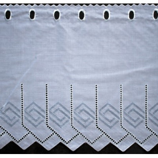 2,3 meter valletje nr.344 hoogte 33cm wit | Vitrage valletjes