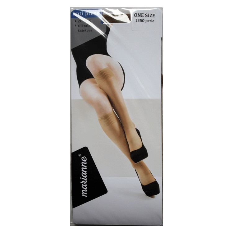 Kniekousen dames Marianne Perle 20 den anti press