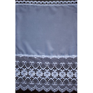 Valletje wit met kant hoogte 66 cm | Valletjes gordijnen