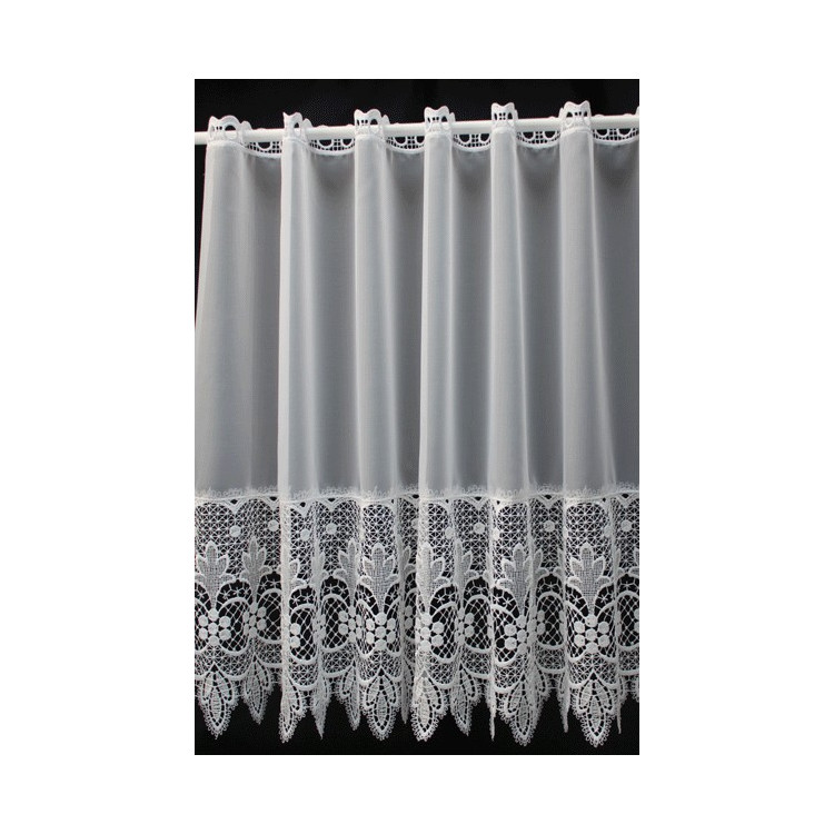 Valletje nr.701 wit met kant hoogte 65 cm | Valletjes gordijnen
