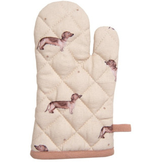 Kinder ovenwant beige met een teckel | Clayre & Eef