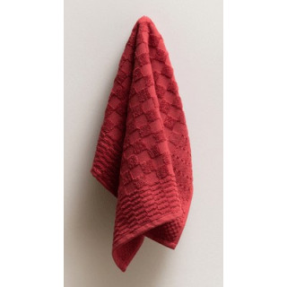 Clarysse keukendoek Julia rood geblokt | 50x50 cm