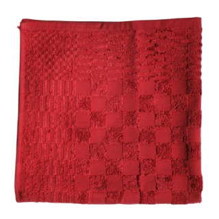 Clarysse keukendoek Julia rood geblokt | 50x50 cm