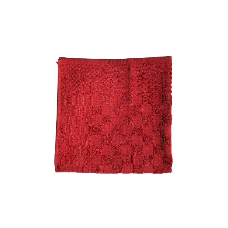 Clarysse keukendoek Julia rood geblokt | 50x50 cm