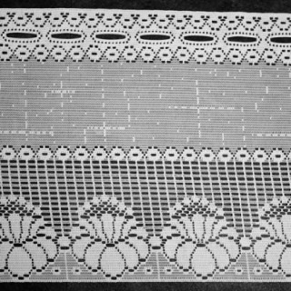 Valletje nr. 124 hoogte 29cm off-white | Vitrage valletjes