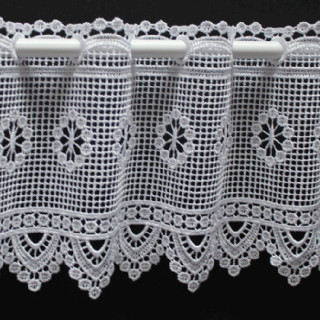 Valletje nr. 30 hoogte 19cm wit | Korte gordijn valletjes