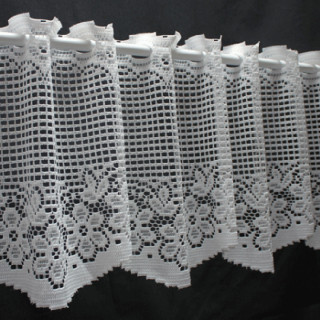 Valletje nr. 129 wit 29cm hoog | Korte vitrage valletjes