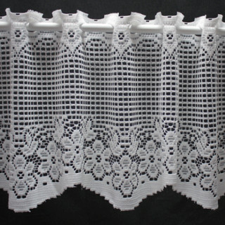 Valletje nr. 129 wit 29cm hoog | Korte vitrage valletjes