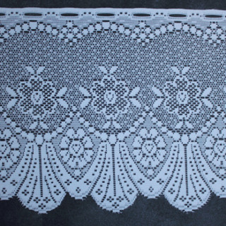 Valletje nr. 160 wit 29cm hoog | Korte vitrage valletjes