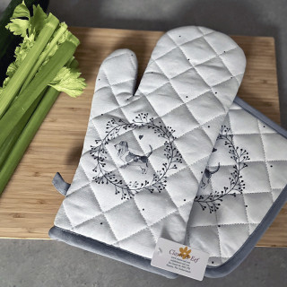 Ovenwant wit met grijze hond | Clayre & Eef