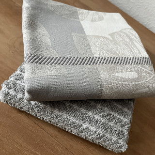 DDDDD Monstera cream keukenset | Handdoek en theedoek