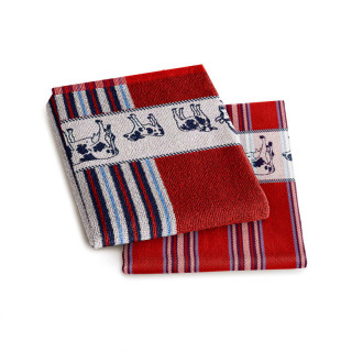 DDDDD keukenset Koeien Friesian rood | Theedoek en keukendoek