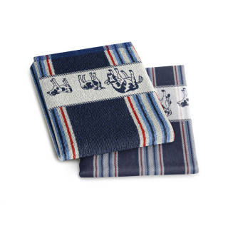 DDDDD keukenset Koeien Friesian blauw | Theedoek en keukendoek