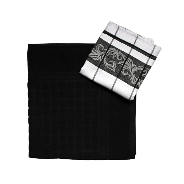 Tiseco keukenset zwart/wit | Theedoek en handdoek set