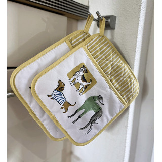 Pannenlap met honden geel | Ulster Weavers Best in show