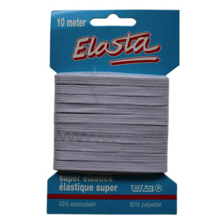 Elasta elastiek wit 6mm | 10 meter sterk elastiek op kaart
