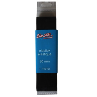 Elasta elastiek zwart 30mm | 1 meter
