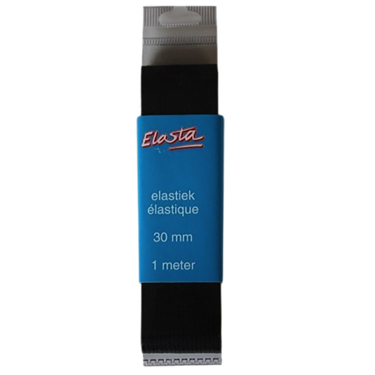 Elasta elastiek zwart 30mm | 1 meter