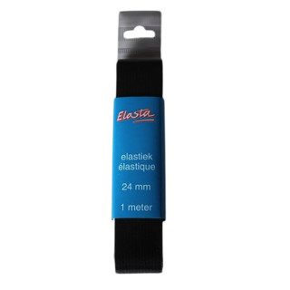 Elasta elastiek zwart 24mm | 1 meter