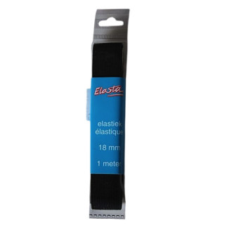 Elasta elastiek zwart 18mm | 1 meter