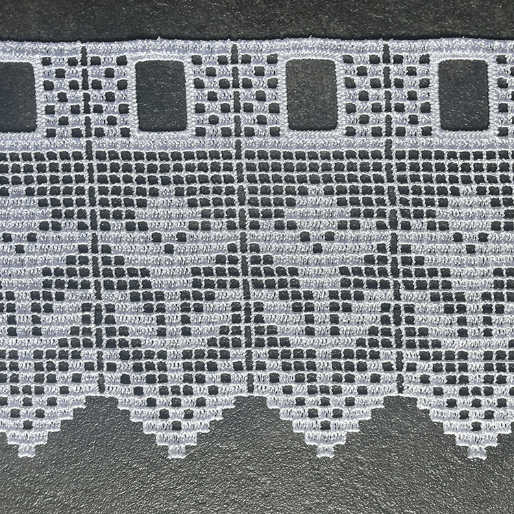Korte gordijn valletjes | Valletje nr. 64 hoogte 14cm kleur wit