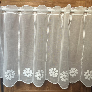 Korte gordijnen | Valletje nr. 187 offwhite 45 cm – Textiel van Jo