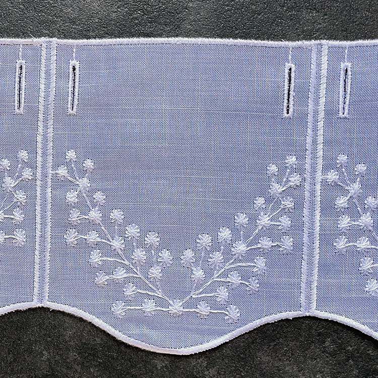 Valletje nr. 3a hoogte 19cm wit| Korte gordijn valletjes