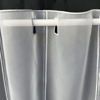 Valletje nr.501 wit met zilvergrijs hoogte 47cm | Valletjes gordijnen