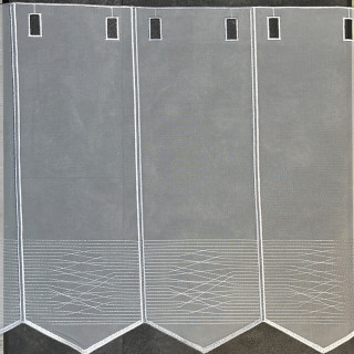 Valletje nr.501 wit met zilvergrijs hoogte 47cm | Valletjes gordijnen