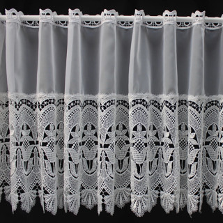 Valletje nr. 708 wit met kant hoogte 46 cm | Valletjes gordijnen