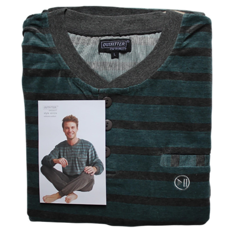 Herenpyjama Velours maat L Outfitter nr. 24