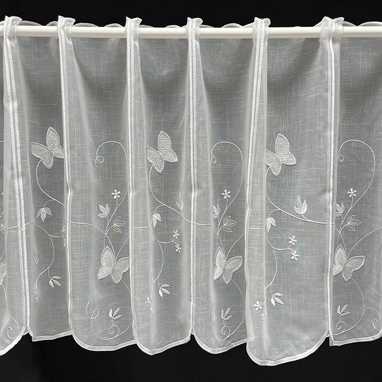 Valletje nr.347 wit met zilver vlinder hoogte 47cm | Valletjes gordijnen