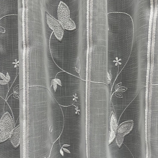 Valletje nr.347 wit met zilver vlinder hoogte 47cm | Valletjes gordijnen