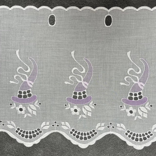 Valletje nr.335 wit 27cm hoog met lila heksenhoed