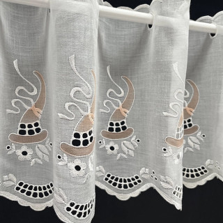 Valletje nr.303 wit 27cm hoog met heksenhoed