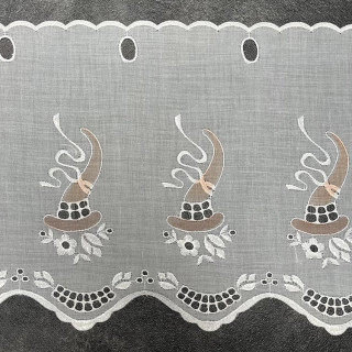 Valletje nr.303 wit 27cm hoog met heksenhoed