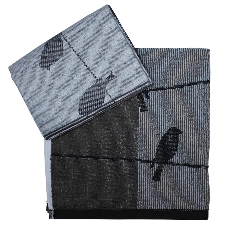 Kracht keukenset vogels grijs | Theedoek en keukendoek