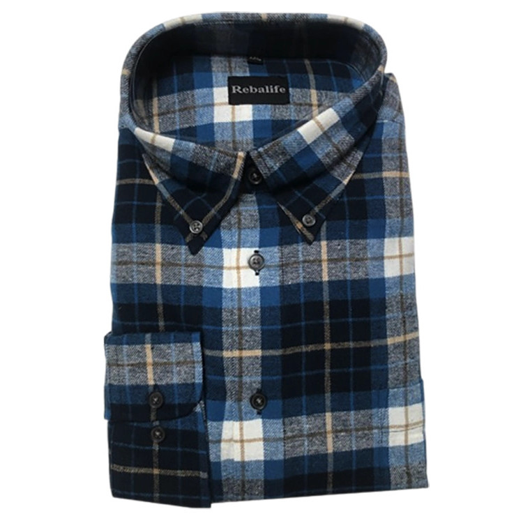 Flanellen overhemd maat XXL nr. 9 | Heren overhemden Rebalife