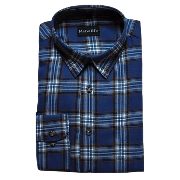 Flanellen overhemd maat 5XL nr.10 | grote maat heren overhemden