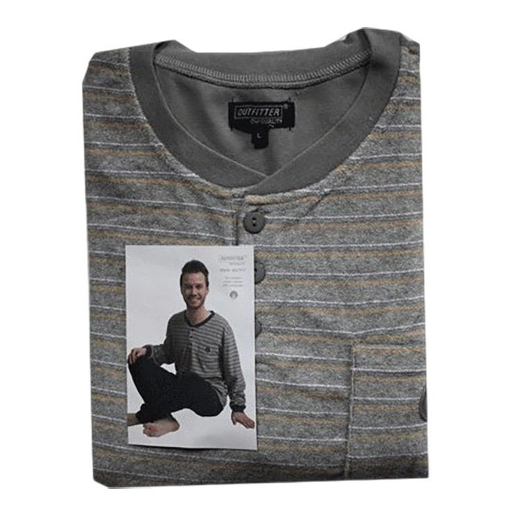 Herenpyjama badstof grijs maat M Outfitter (nr. 9)